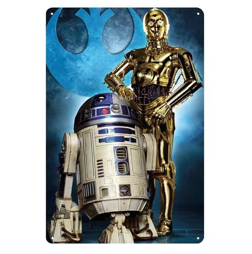 R2d2 crpo дроиды Фильм Металлический Плакат Жестяной Знак 20x30см ПластинаАлюминий 20x30cm（7.8x11.8inch）