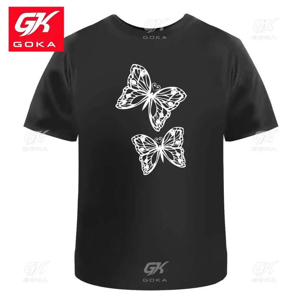 

Pair of Butterflies Unisexs Womens Cotton TShirts Graphic Clothing Short Sleeve Vintage Tops Printed Y2K Clothes Classic T Shirt S