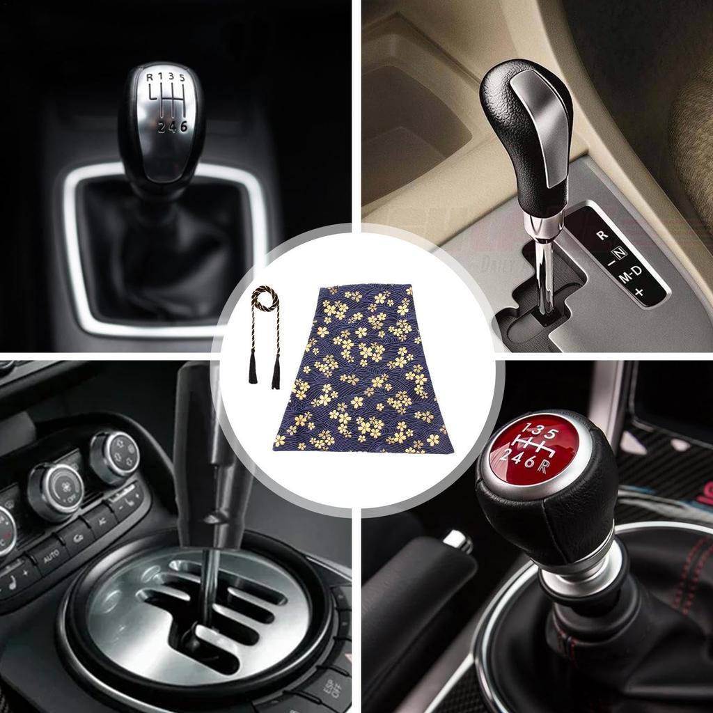 Shift Knob Cover Japanese,Gear Shifter Knob Boot Cover, Shift Knob Boot Dust Cover Sleeve,