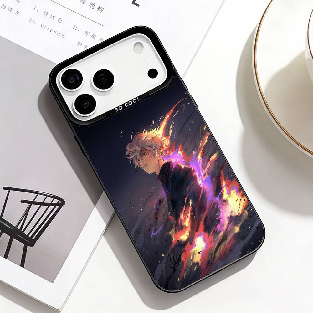 

Чехол для телефона H-Hell s Paradise Jigokuraku Для iPhone 17, 16, 15, 14, 13, 12, 11 Plus, Pro Max Черная рамка Посеребренная крышка iPhone15pro