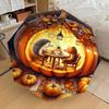 1PC Pumpkin houseAutomatic Open/Close Umbrella with Windproof, 8-Rib Sturdy Canopy, Durable Ribs, Fashionable Design1261A