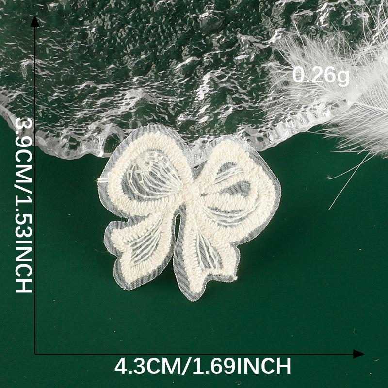 Cartoon Lace Bow Lace Embroidery Sticker Diy Hand Account Accessories Accessories Brooch Hairpin Hair Accessories Accessories Cloth Sticker