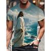 3D Printed Christ Jesus T Shirt For Men Virgin Mary Cross Graphic T-Shirts