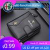 Für Neues Auto Retro Herren Kurzes Portemonnaie Münzreißverschluss Tasche Zubehör Für Alfa Romeo 159 Giulietta Giulia 147 Mito 156 1