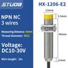 M12 3 Wire Inductive Proximity Sensor DC10-30V NPN PNP NO NC 2m Cable Metal Switch