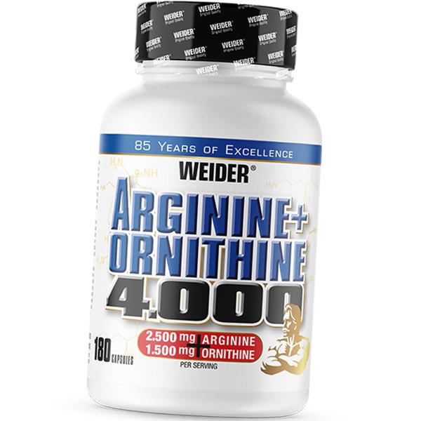 

Аргинин и Орнитин, L-Arginine+Ornithine 4000, Weider 180капс (27089012) 180caps