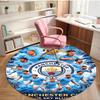 Manchester City FC Print Round Rug, Washable Floor Carpet, For Entryway Dorm Laundry Room Office Study, Home Decor Birthday Christmas Gift