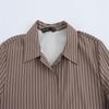 Women's Striped Asymmetrical Shirt & Pajama Pants Set
