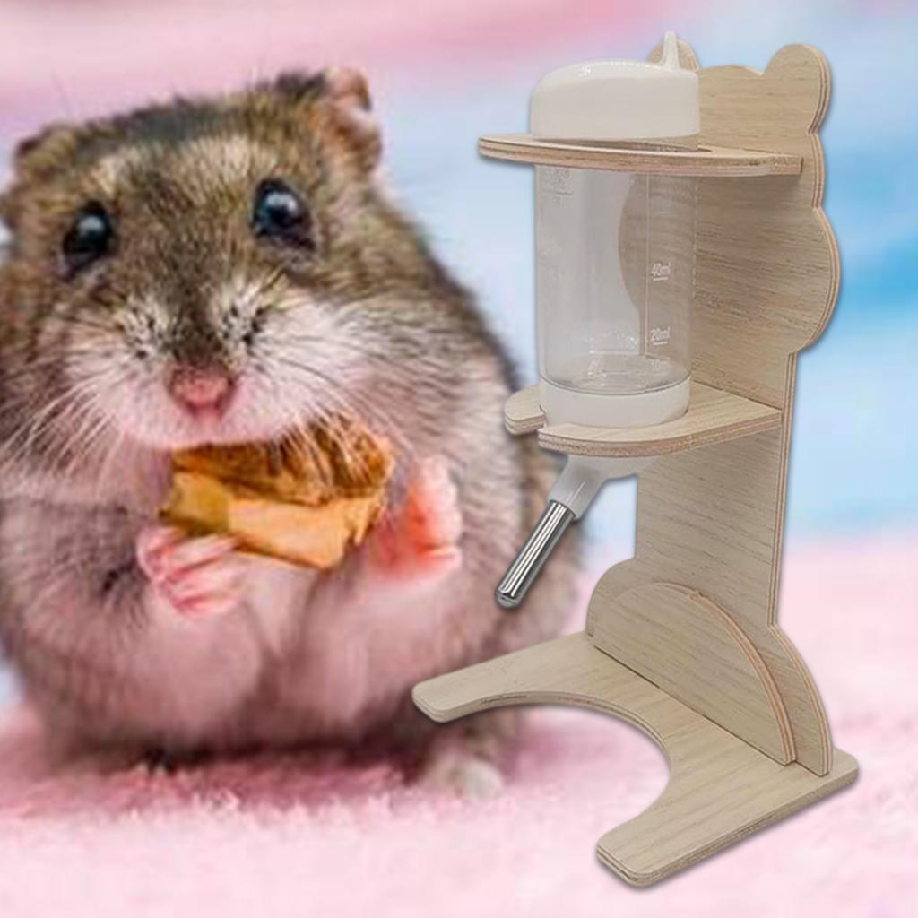 Waterer Stand for Hamsters Ferrets Hedgehogs No Drip 4.2oz with Base Small Animal Water Bottle Water Feeder