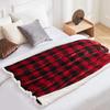 Facecloth Double Layer Blanket Classic Plaid Printed Lambswool Car Nap Cover  Blanket for Winter Fuzzy Thick Warm Soft Throw Sofa Decoration