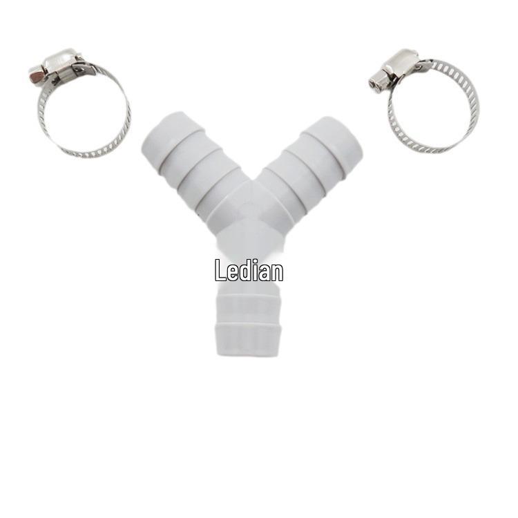 Three-Way Y-Shaped Drain Connector for Downspouts and Washing Machine Pipes