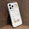 Card Slot Holder Silicone Wallet Pocket Case For Oppo Reno 10 14F 13F 12F Samsung A06 A16 A36 A56 Redmi Note 13 Honor X6A X6B Cover Clear Phone Bumper