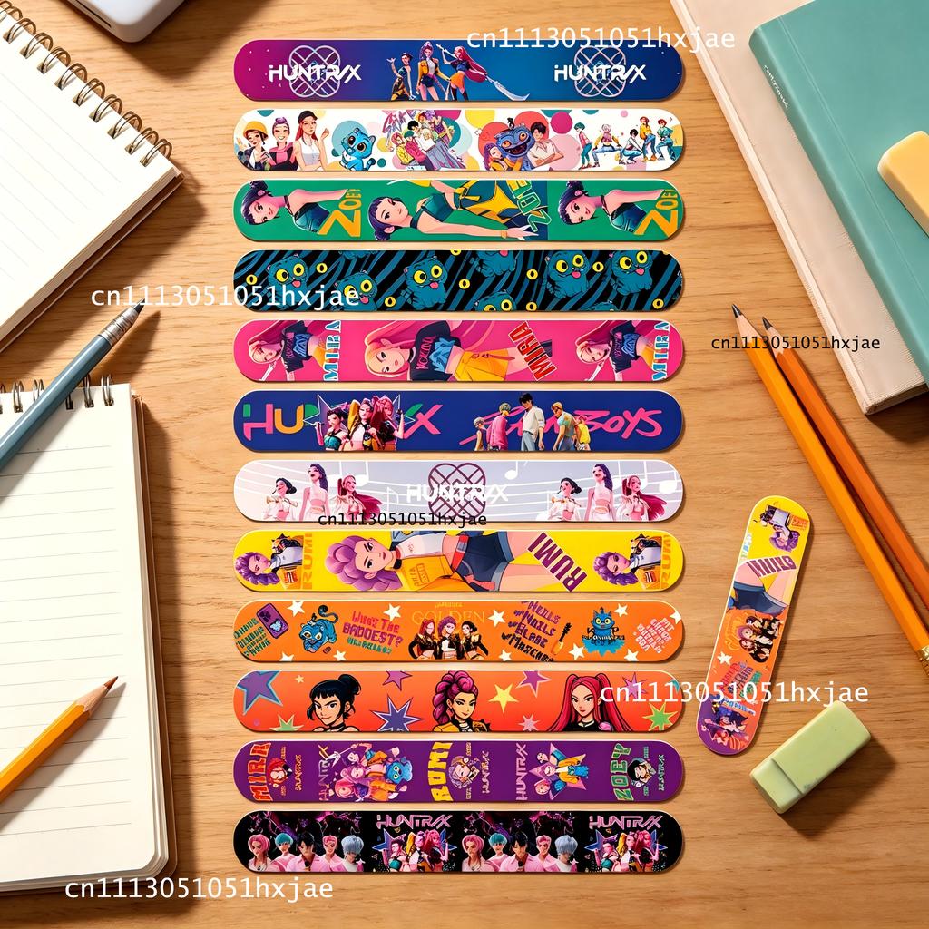Kpop Demon Hunters Theme Slap Bracelets Set Wristband Toys Set for Kids Birthday Party Favors Pinata Fillers Goodie Bag Gifts