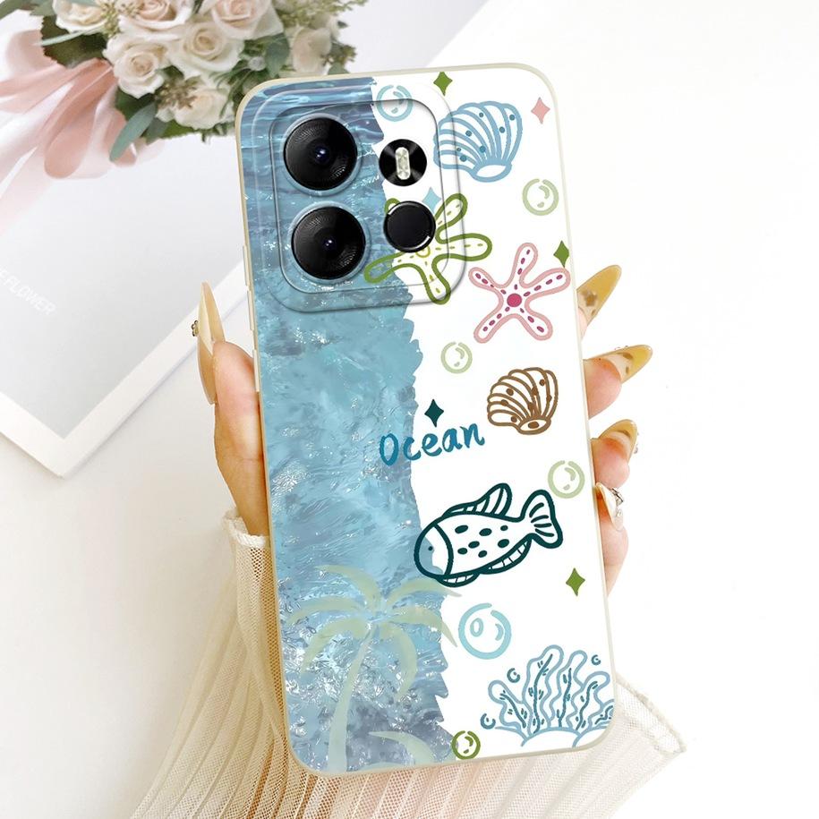 Case For Tecno Spark Go 2023 Cover Cute Cartoon Cat Bowknot Soft Candy Silicone Funda For Tecno Pop 7 7Pro Pop7 BF6 BF7 TPU Capa
