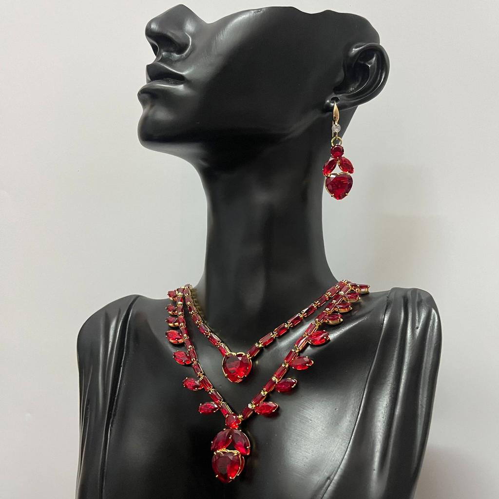 Simple Light Luxury Bridal Zircon Suit Femininity Necklace Earrings Two-Piece Set Fashion Banquet Wedding Accessories