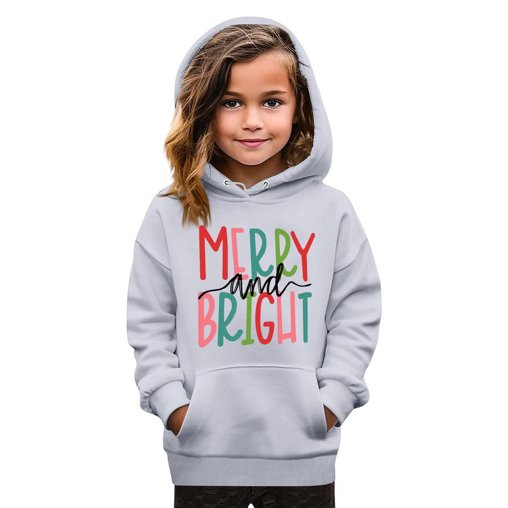 Sweatshirts For Teen Girls Hoodies Long Sleeve Drawstring Pullover Cute Printed Oversized Hoodie Christmas