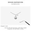 BAMOER 925 Sterling Silver Delicarte Fishtail Scale Pendant Necklaces for Women Adjustable 17.7 Inches Chain Necklaces