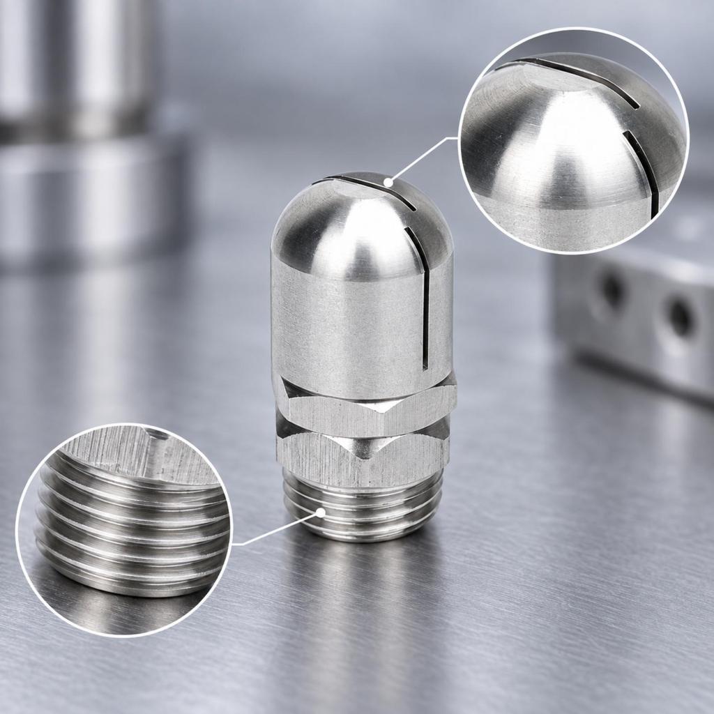 Cleaning Tool Industrial Stainless Steel Rotating Spray Nozzle for