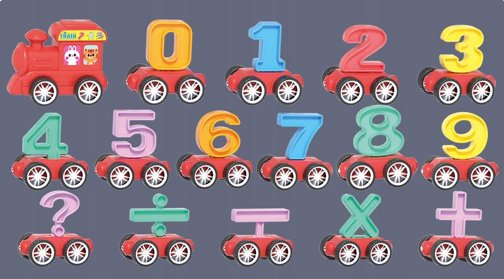 Red Educational Magnetic Train Learning Numbers Montessori Operations 31pcs
