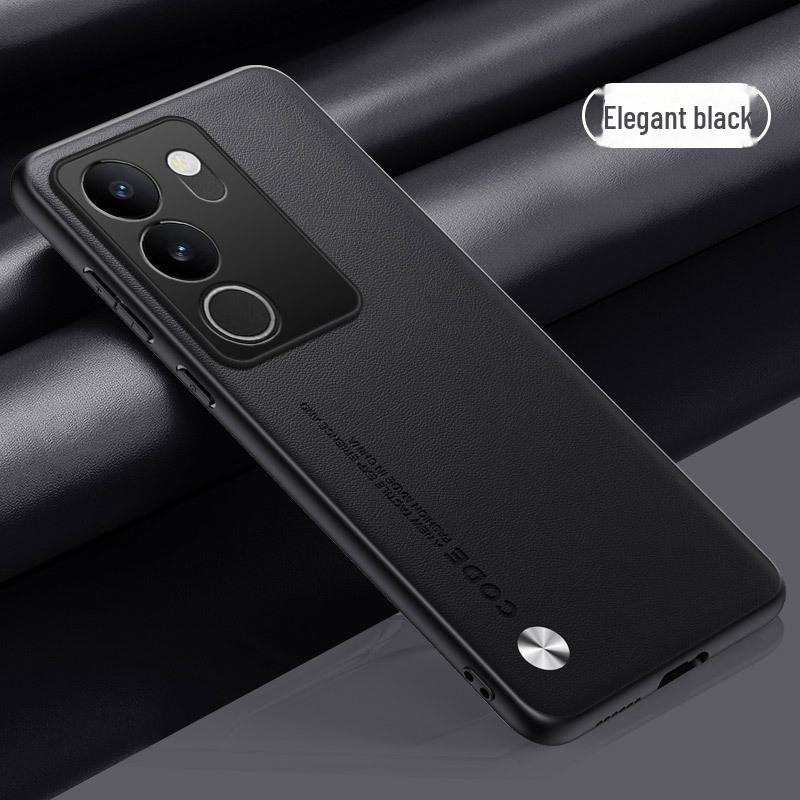 New Protective Cover for Vivos17Pro, S16e, S15, and S12 with Kevlar Anti-fall Feature In Official Plain Leather Design.