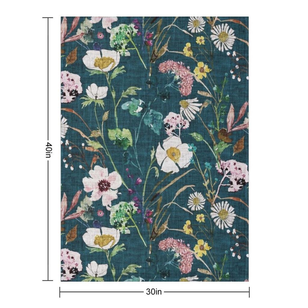 Verdure Floral Throw Blanket Luxury Blankets For Baby Bed Plaid Warm Winter Blankets