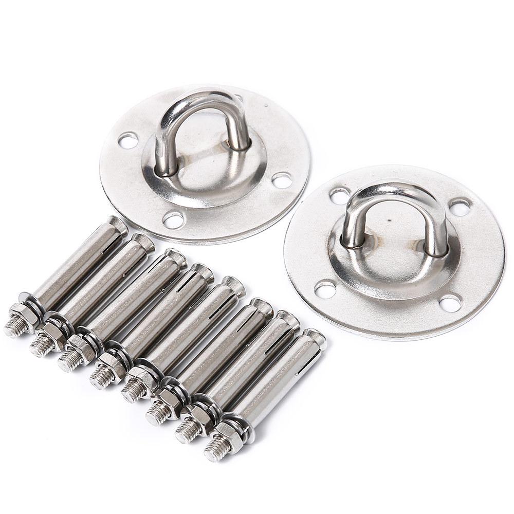 

Aerial Yoga Hammock Kit: Stainless Steel Ceiling Hook & Eye Bolt Set