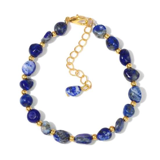 Damen Armband Unregelmäßige Natursteinperlen Verstellbare Länge Armband Bequem zu tragen Handgelenk Vielseitiges Accessoire