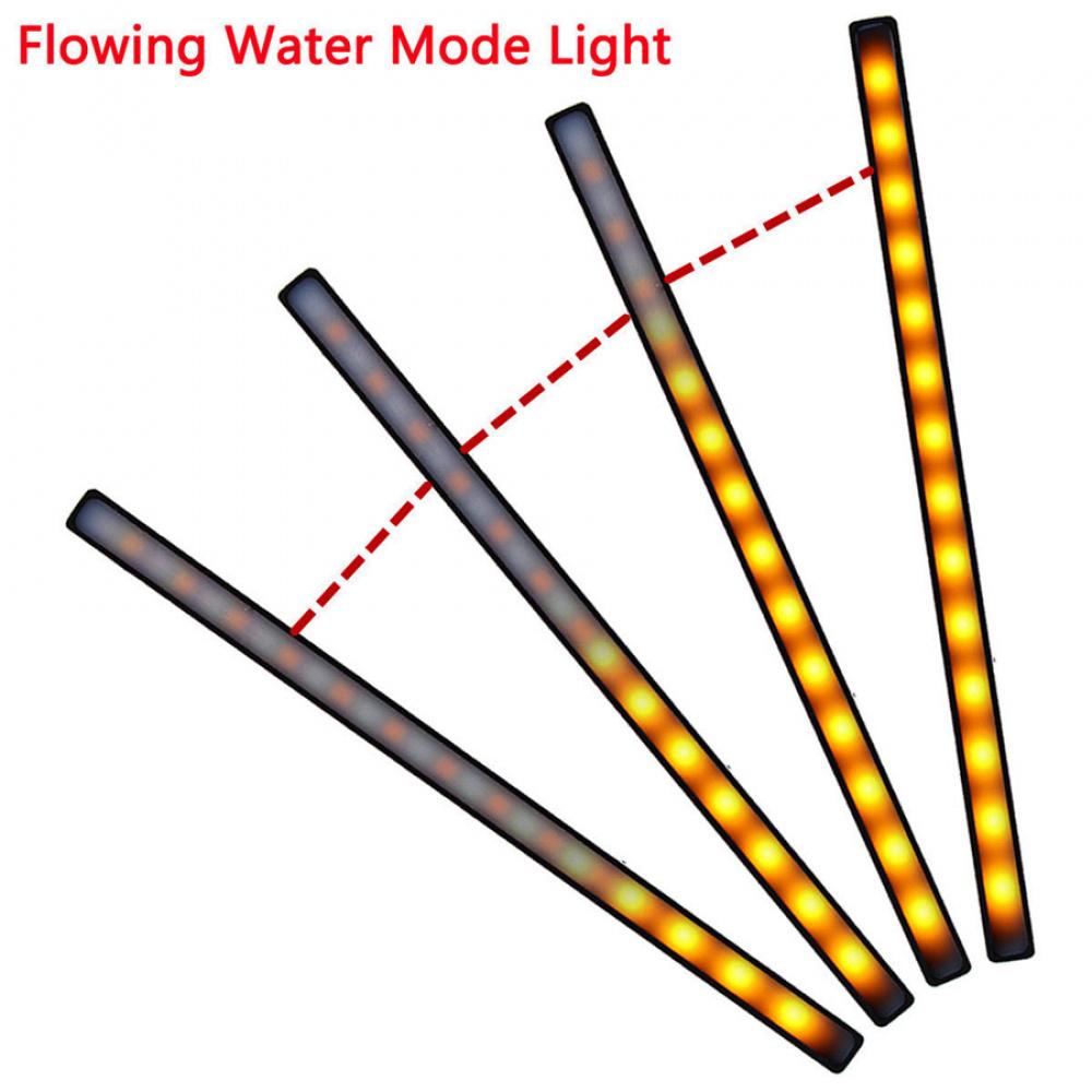 2 Pcs Switchback Flowing 29Led Red+Amber Car Turn Signal Lights Brake Lamps Drl