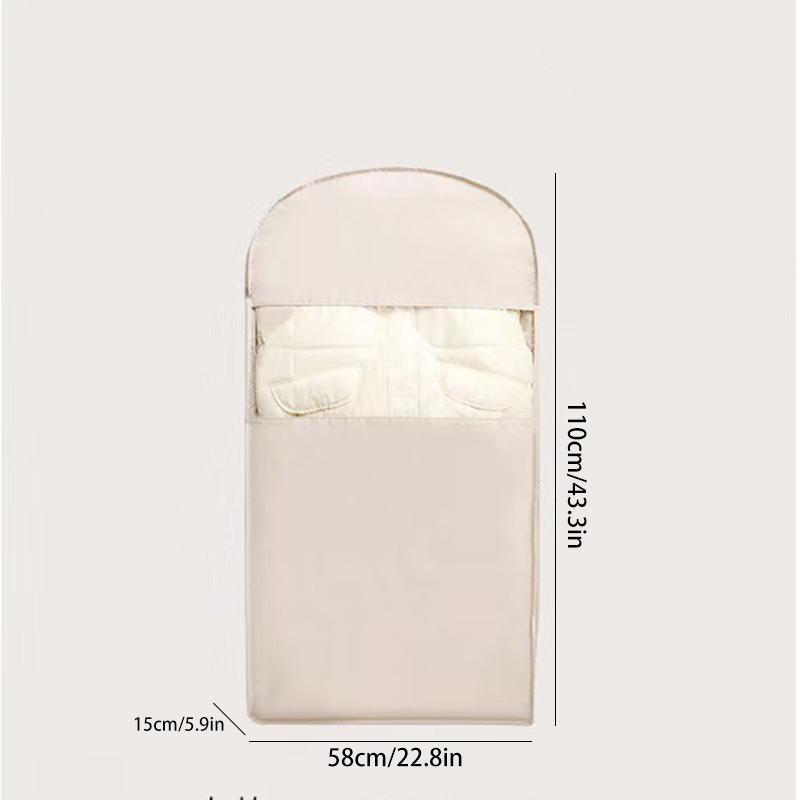 1pc Down Jacket Compressed Dust Cover Clothes Compression Hanging Bag Household Visible Clothes Storage Bag Wardrobe Organizer