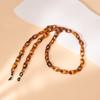 Anti-Slip Leopard Acrylic Glasses Chain Handmade Beads Eyeglass Cord Holder  for Women Men