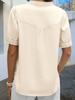Women's Puff Sleeve Collared Blouse Half Button Down Cotton Loose Work Top