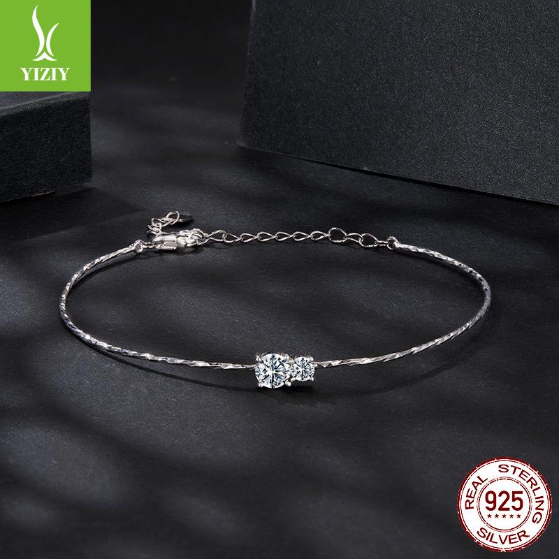Starlight Sparkling Moissanite Bracelet, Exquisite Simple And Versatile S925 Sterling Silver Moissanite Bracelet