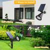 1pc/2pcs 7LED Solar Spotlight Auto Color-Changing Outdoor Lighting Garden Solar Lamp Landscape Wall Light for Decoration