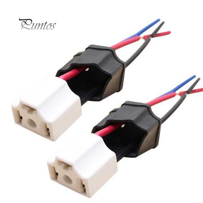 2 pezzi H4 9003 cablaggio in filo ceramico per auto, lampadina, cablaggio, presa a 3 fori