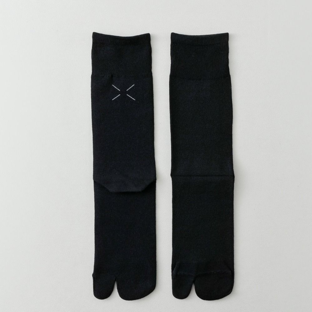 Breathable Mid Calf Stockings Thin Split Toe Tube Socks Simple Calf Long Socks Summer