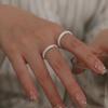 925 Sterling Silver Ring For Women Fine Jewelry Finger Adjustable Open Vintage Trendy Shinning Ring For Party Birthday Gift