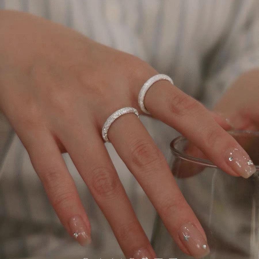 925 Sterling Silver Ring For Women Fine Jewelry Finger Adjustable Open Vintage Trendy Shinning Ring For Party Birthday Gift