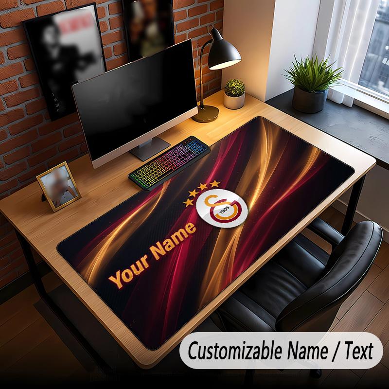 Large Mouse Pad Galatasaray FC Print Custom Name Text Desk Mat for Office Gaming