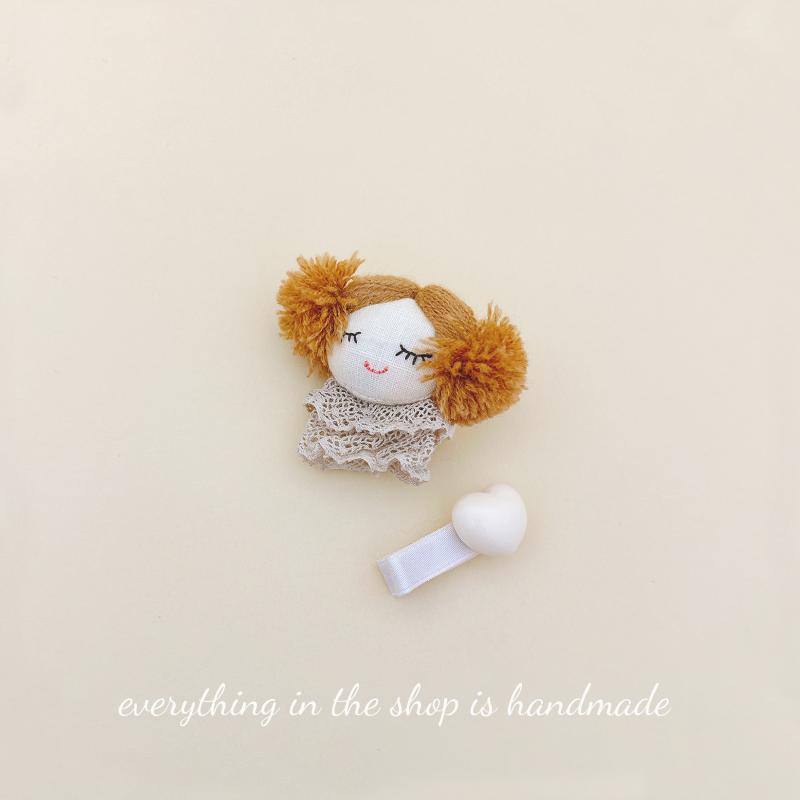 1Pcs Cute Newborn Hair Accessories Cartoon Hair Clips For Girls Handmade Fabric Cotton Hairpins Baby Side Clip Kids Hair Holder