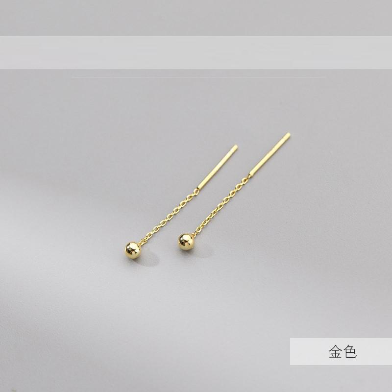 Korean Dangle Earring Geometric block Round Long Tassel Bar Drop Earrings For Women Minimalism Ear Line Kpop Jewelry Gift