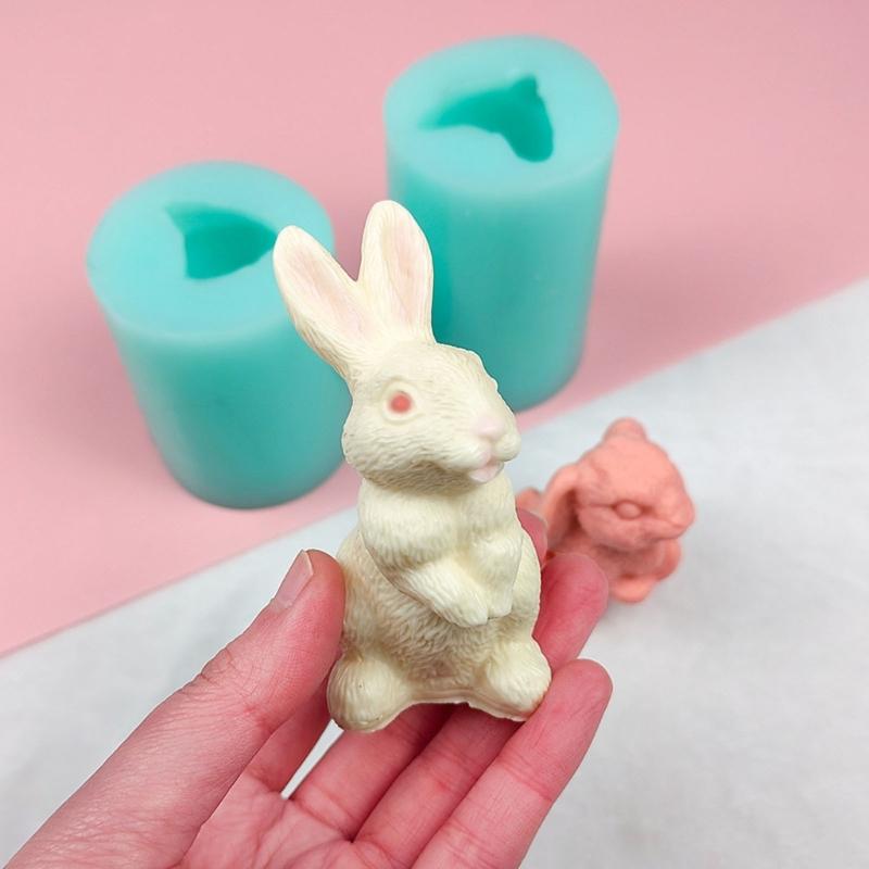 3D Easter Rabbit Silicone Candle Mold for Resin Clay Chocolate Decorating Tool