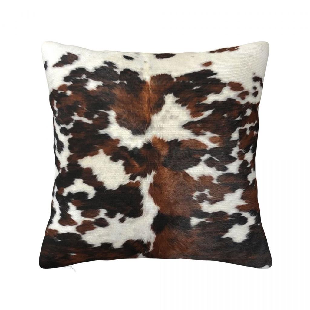 Cowhide Art Rustic Animal Fur Pattern Pillowcase Polyester Cushion Comfort Throw Pillow Sofa Decorative Cushions Used