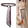 Bohemian Style Retro Jacquard Waistband Ethnic Style Silk Tie Design Belt  Girls