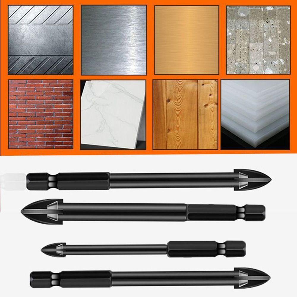 Multifunctional Cross Hex Tile 3/4/5/6/8/10/12mm Hole Opener Drill Bit Set  Glass Ceramic Concrete