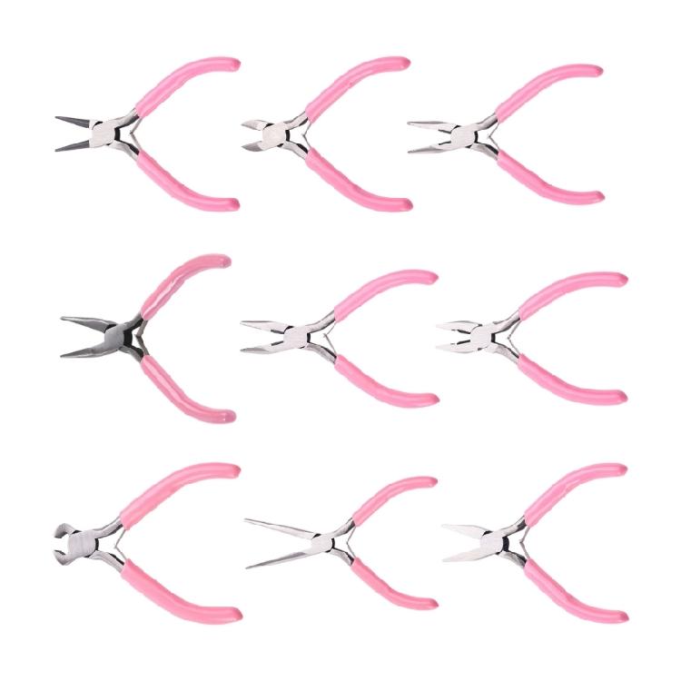 Ergonomic Pink Jewelry Pliers Build With High Strength Alloy Steel Seamlessly Design Fit for Long Lastinlyg Performances