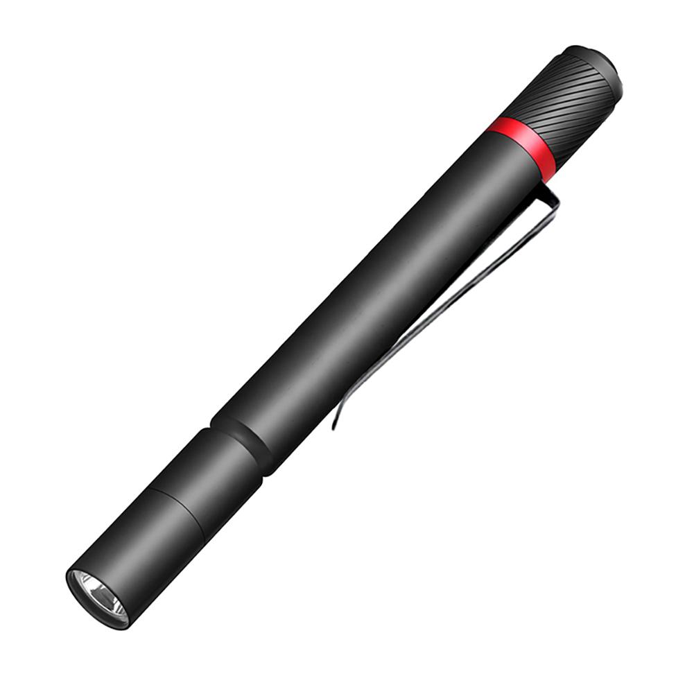 LED Pen Flashlight Handheld Compact Torch 3 Light Mode Tactical Torch Lamp Lightweight with Clip for Emergency Job Site Lighting