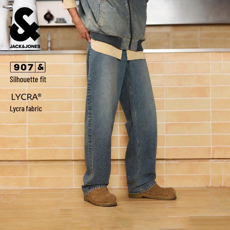 

Мужские зауженные джинсы из выстиранного денима с несколькими карманами JACK&JONES 38 190 W38/L34