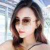 Frameless European and American Style Women's Small Square Frame Gradient Sunglasses