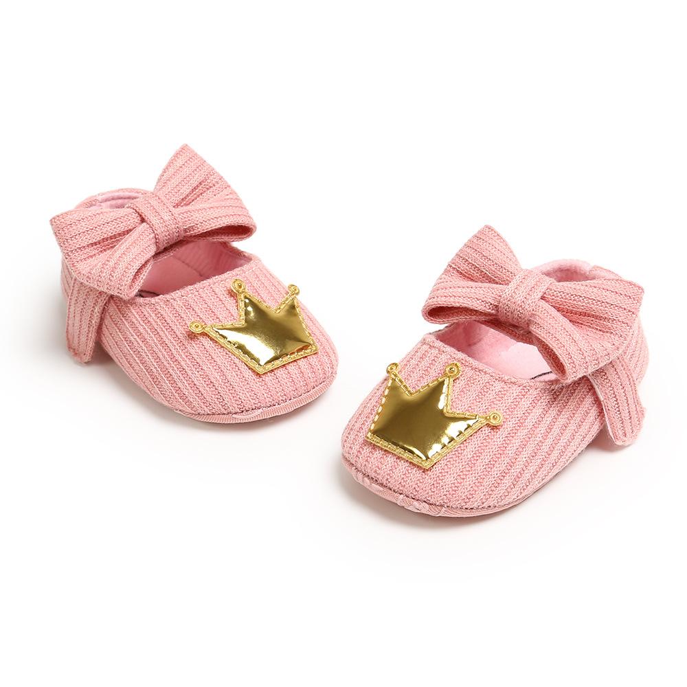 MYGGPP Woolen Baby Princess Schuhe Babyschuhe Schuhe mit weichem Boden Kleine Babyschuhe Frühlings- und Herbstmodelle