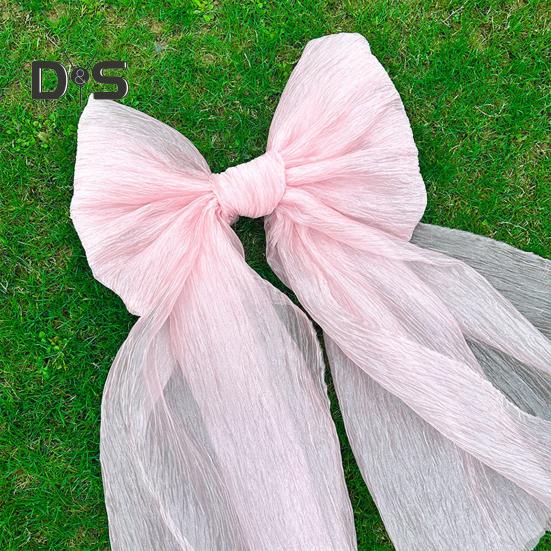 Large Pink Bow Decoration Giant Mesh Bow for Baby Shower Birthday Bachelorette Wedding Engagement Backdrop Room Decor